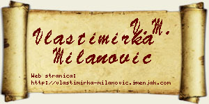 Vlastimirka Milanović vizit kartica